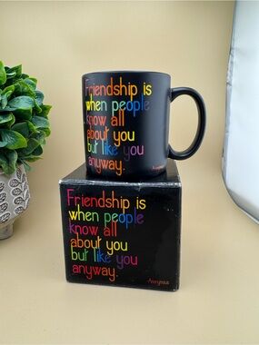 Friendship Quotable Mug with box rainbow